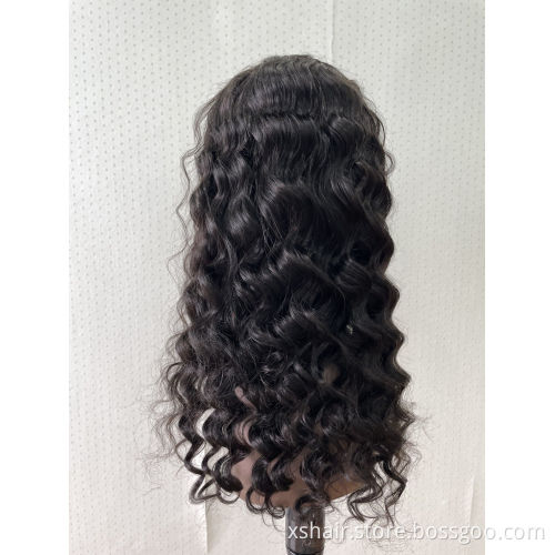 Ladies Grey Regular human hair wig 100 human virgin hair 360 lace frontal wig human hair wigs for women